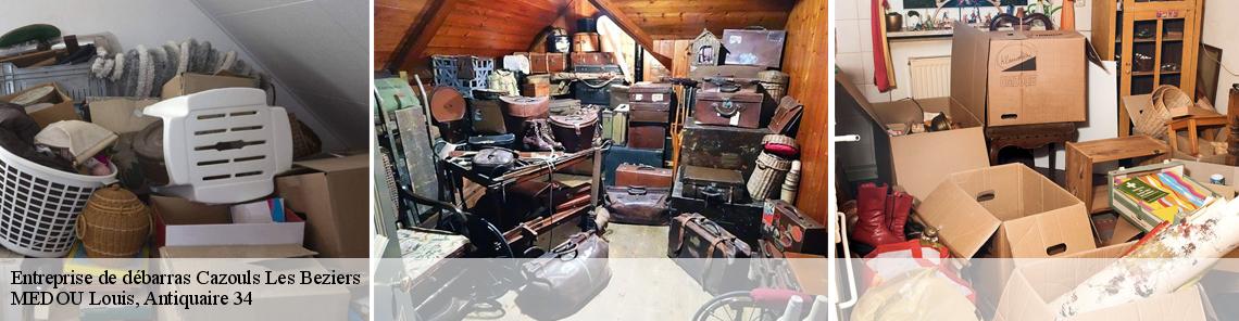 Entreprise de débarras  cazouls-les-beziers-34370 MEDOU Louis, Antiquaire 34